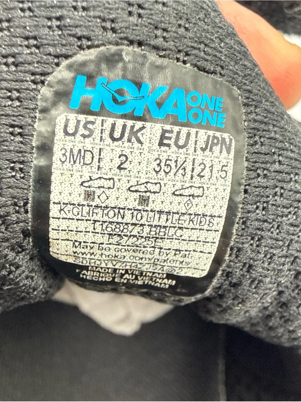 Hoka One One kids hoka